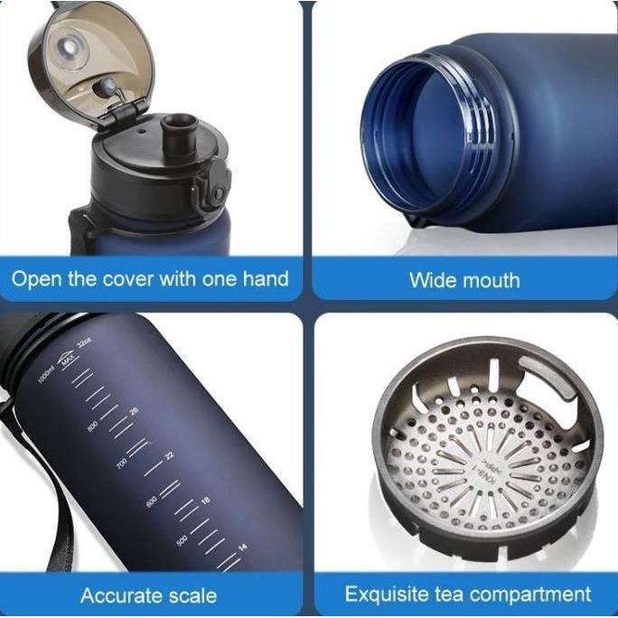 Yxwrg- Uzspace Botol Air Minum Olahraga Frosted Bottle Drinking Water Bottle