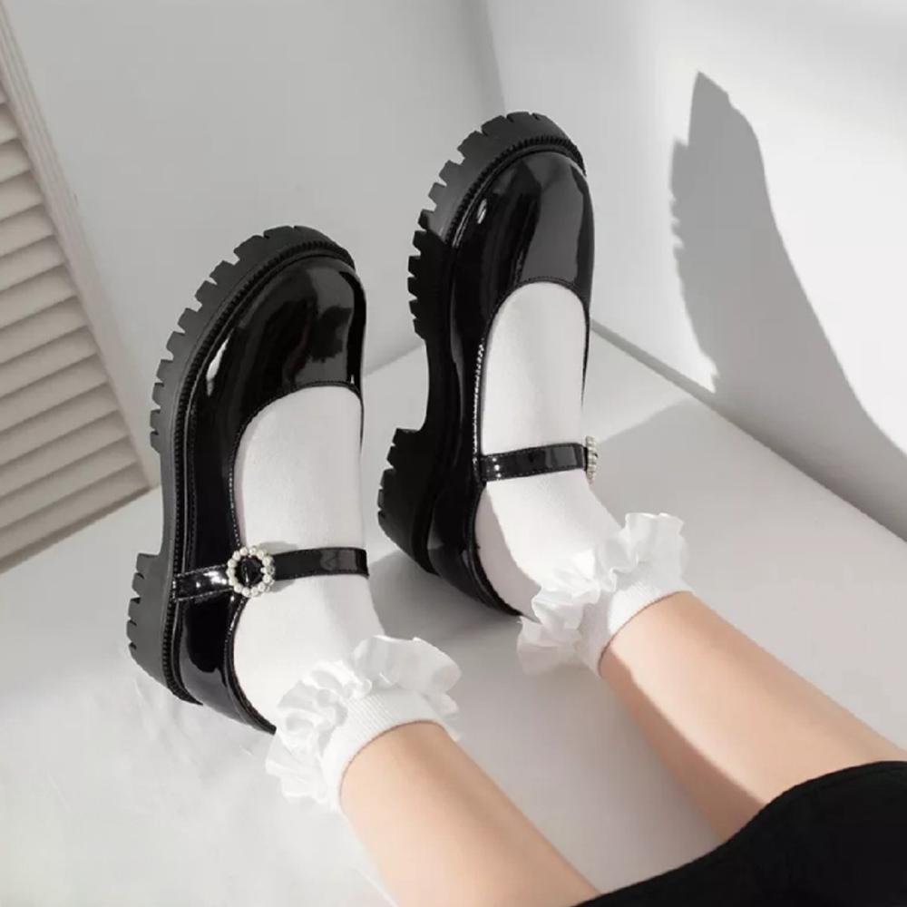 best seller sepatu docmart wanita lolita sepatu loafers klip
