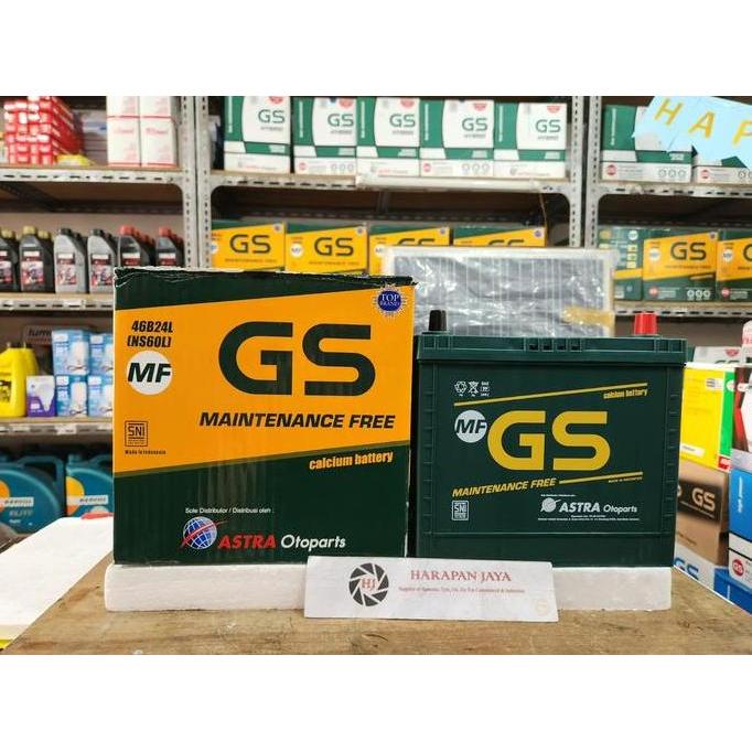 Terlaris Aki Mobil Gs Astra Mf 46B24L/ Ns60L (45 Ah) (Kering)