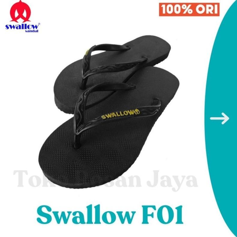 BEST SELLER SANDAL SWALLOW CEWEK F01 / SANDAL SWALLOW HITAM / SANDAL SWALLOW WANITA / SANDAL CEWEK