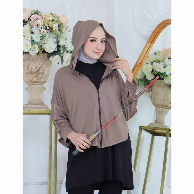 DS365 - Hijab Jaket Olahraga Outer Muslim Crop top 2in1 Pakaian Olahraga Muslim