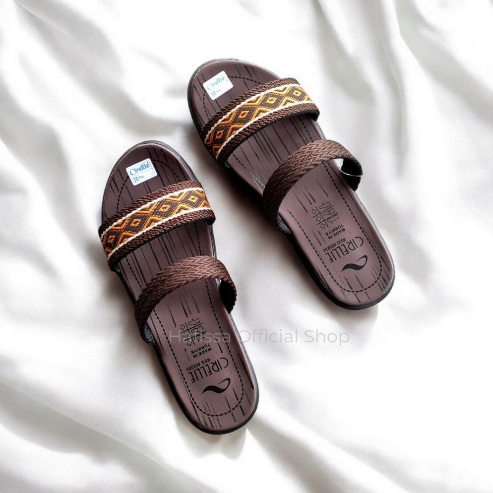 FREE ONGKIR BELLA SERIES 4 WARNA ORI CIRELLIE TURKI B2-220 SANDAL SELOP WANITA 37-40 SANDALNYA ANAK 