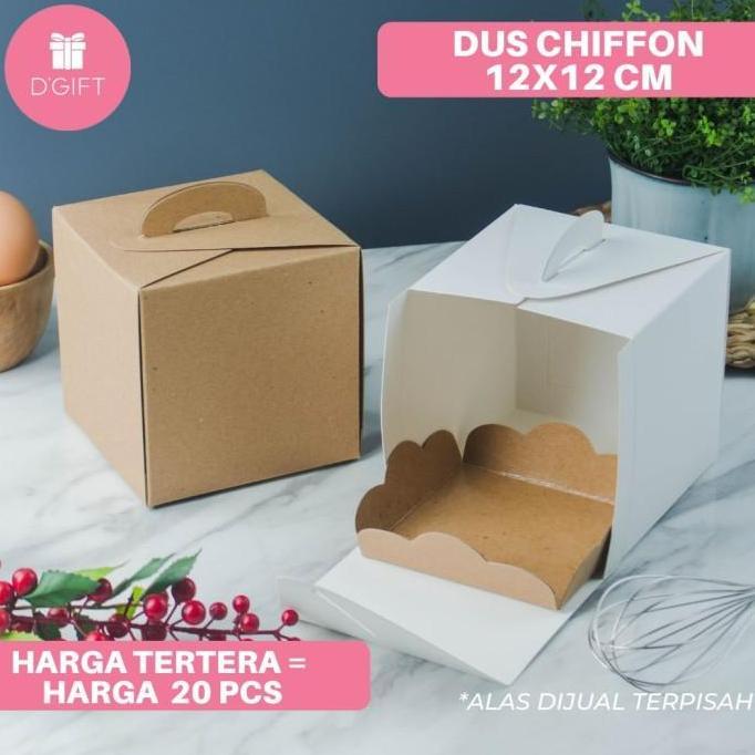 20pcs-Dus Chiffon Mini/Dus Kue/Kotak Kue/ Carry Box/GiftBox Kue