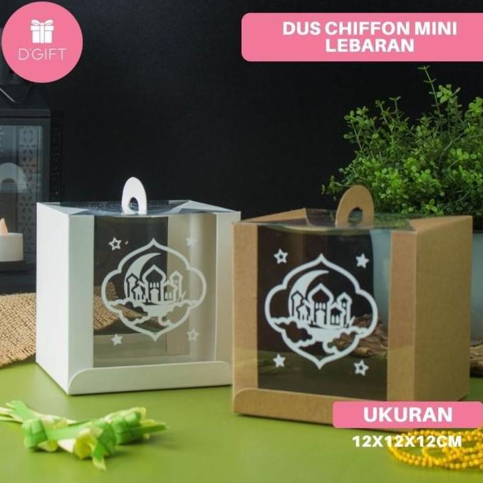 Dus Kotak Chiffon Mini Mika Tart Mini Transparan Korean Cake Box