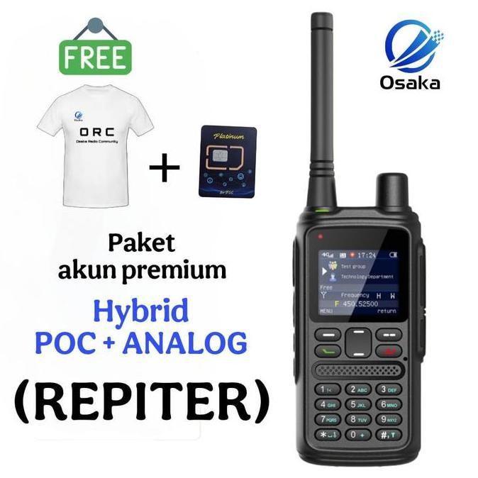Terlaris Ht Poc Hybrid P200 Poc+Analoh Uhf Permanen Premium Walkie Talkie