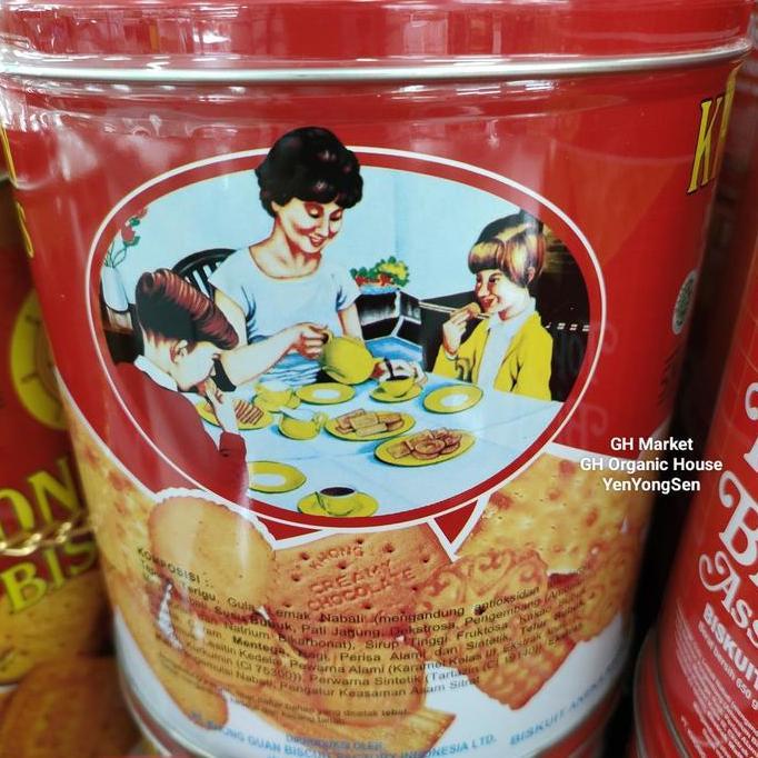 Biskuit Khong Guan 650 gr Kaleng Bulat Roti Kering KhongGuan /Exp Lama