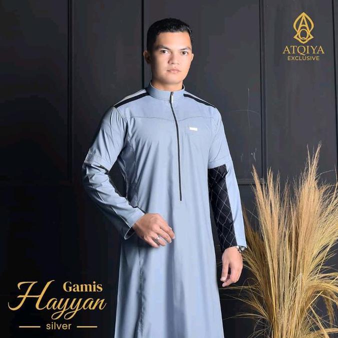 Premium Gamis Atqiya Thobe Hayyan | Jubah Pria Dewasa | Jubah Laki Laki | Gamis Slim Fit | Gamis Ker