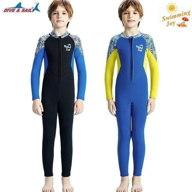 TERLARIS - Baju Renang Diving Wetsuit Anak Neoprene 2.5MM UPF50 Dive&Sail Sea Anemones Anak Laki-lak