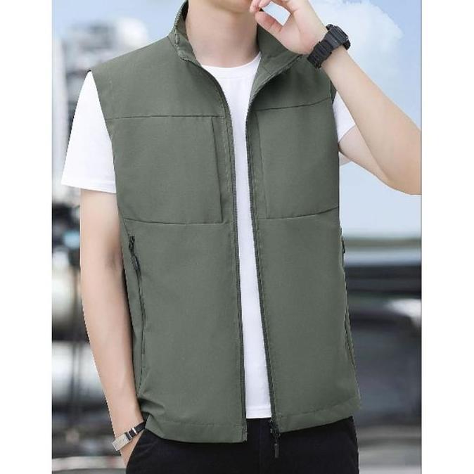 [NEW ARRIVAL] / ROMPI VEST PRIA POLOS OUTER PRIA LAPANGAN stylish KASUAL FORMAL Casual Hitam