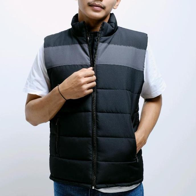 [NEW ARRIVAL] / Brillant - Polar Rompi Pria Strip Hitam Abu Merah Orange Kuning Ukuran Size M L XL X