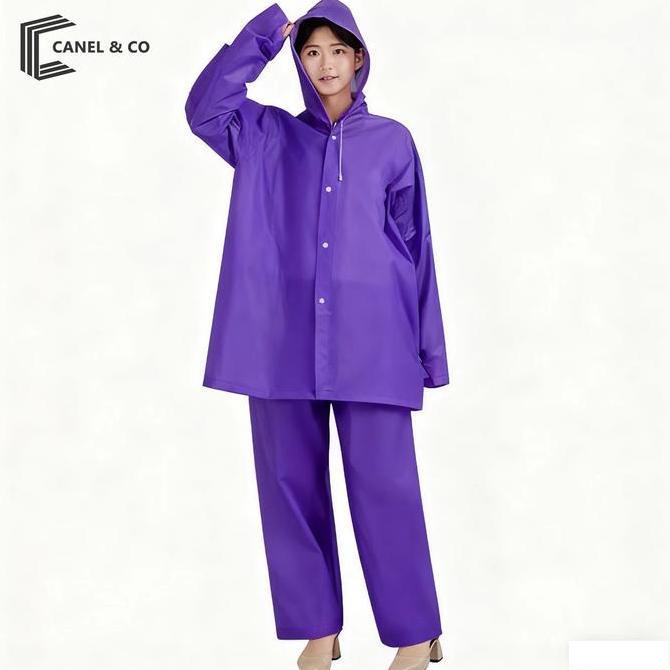 IN133 >> CANEL & CO Mantel Jas Hujan Motor Dewasa Pria/Wanita/Pinguin Tebal Raincoat EVA Jas Hujan