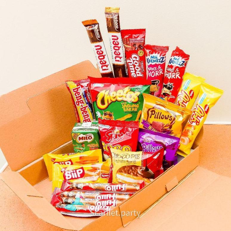 HOT PRODUCT PAKET SNACK HAMPERS LEBARAN ULTAH BIRTHDAY CEMILAN MURAH MERIAH MAKANAN WAFER CHIKI COKL