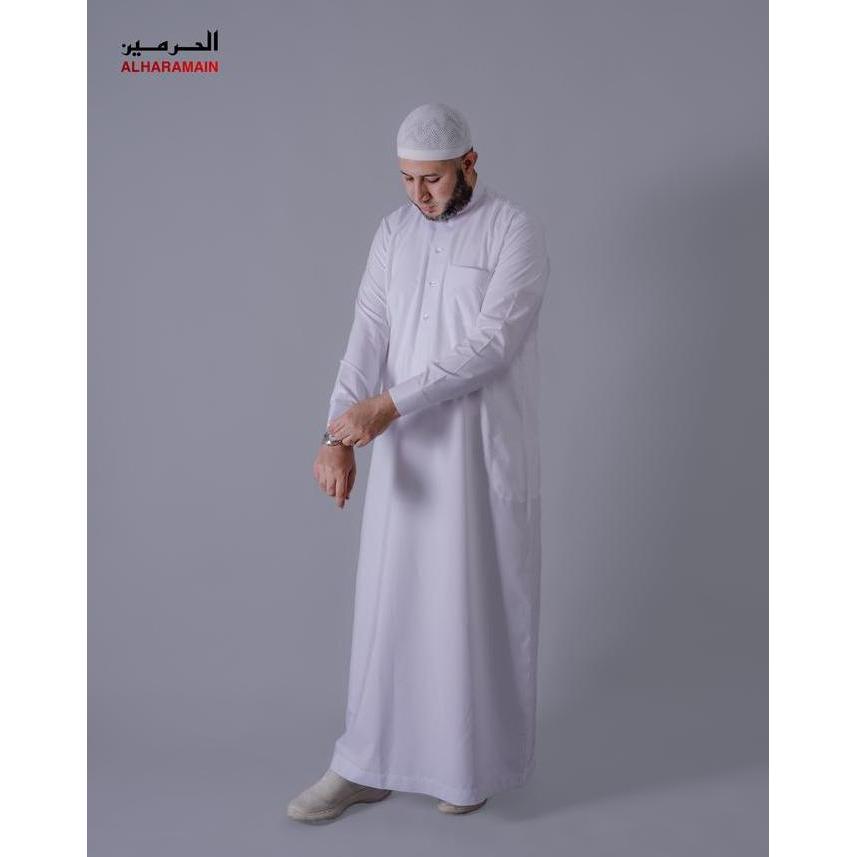 Saless Al Haramain Series Slimfit Polyester Katun Thobe Hamzah Jubah / Gamis Pria Dewasa (1085) | Pu