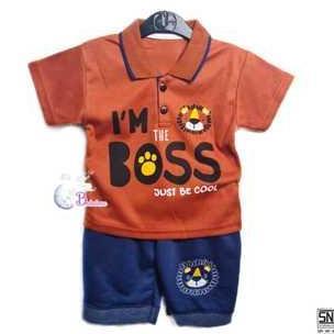 LA178 >> BAJU BAYI LAKI LAKI SETELAN ANAK COWO LUCU STELAN COWOK 6 12 BULAN KEREN TRENDY KEKINIAN KE