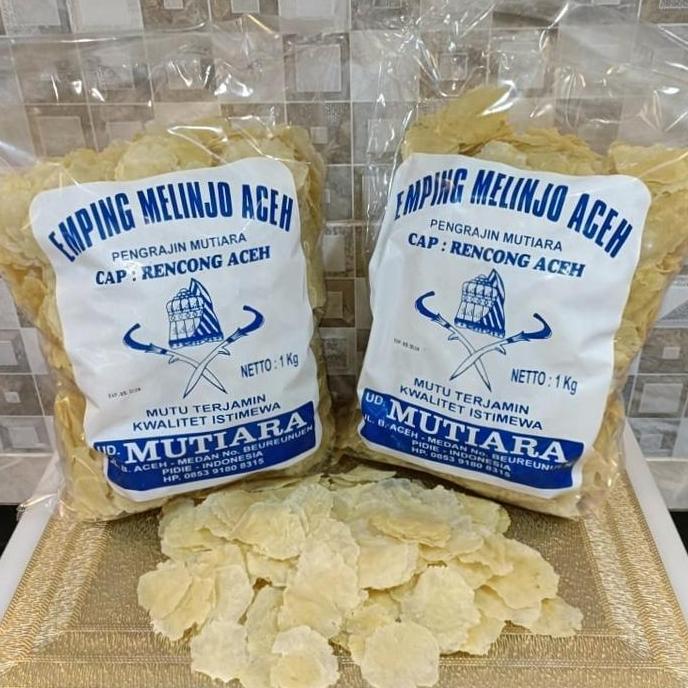 Emping melinjo aceh 1kg grade A Mutiara