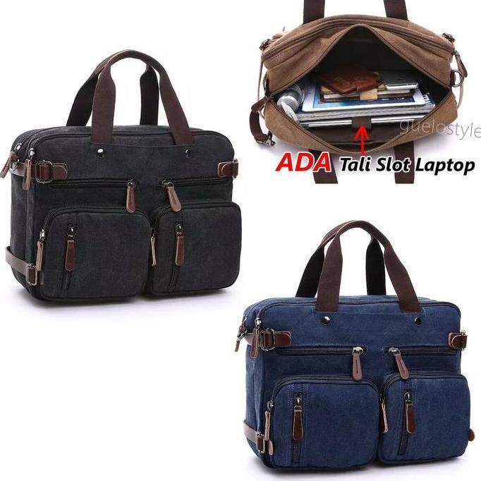 Tas kerja pria - tas kantor pria - tas selempang kulit pria hitam