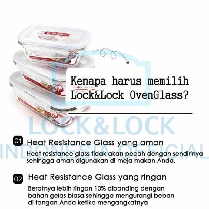 Lock n Lock Lock&Lock Lock and Lock Oven Glass Round Model Bulat