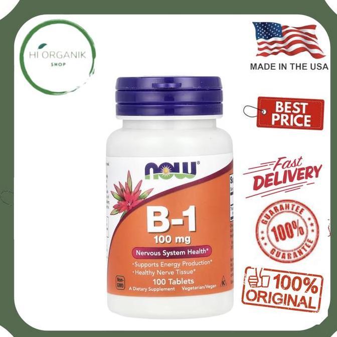 Now Foods B-1 B1 B 1 100 mg 100 Tablets