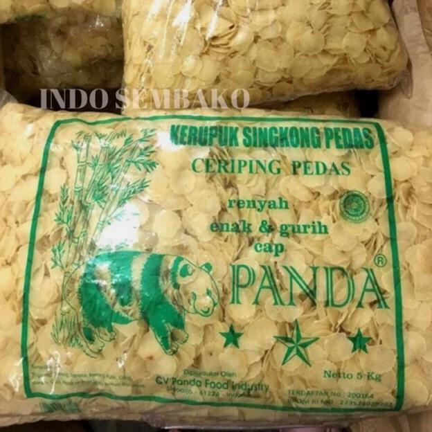 Kerupuk Singkong Pedas Cap Panda 5kg / Krupuk Singkong Panda Los 5kg