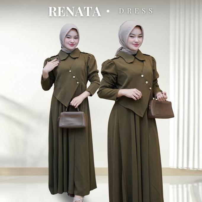 Renata Dress - Gamis Rompi Panjang - Baju Wanita Muslim