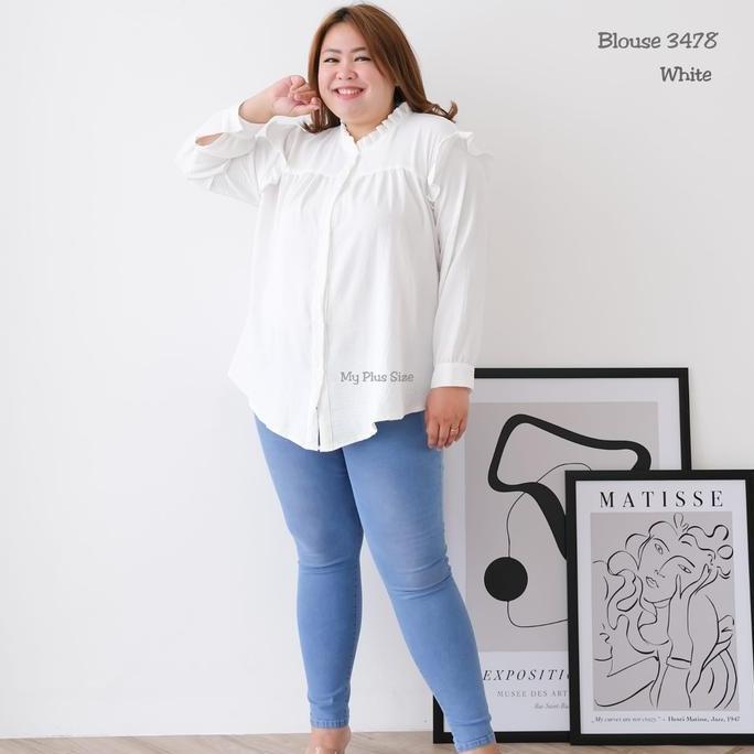 Blouse Crinkle Jumbo Wanita 3478, Ld 125, 130 & 145 cm