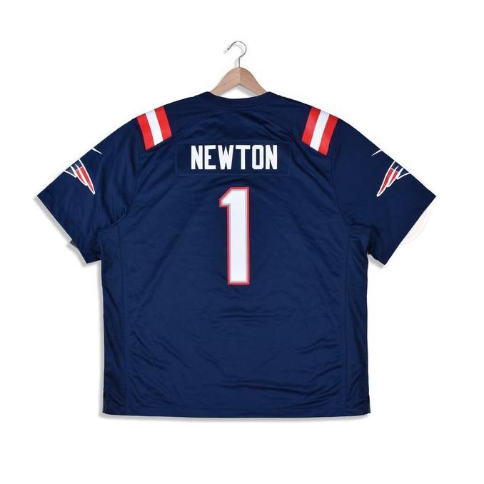 NEW READY STOCK Jersey Pria Nike NFL New England Patriots Game #1 Newton Player Jersey 100% Original