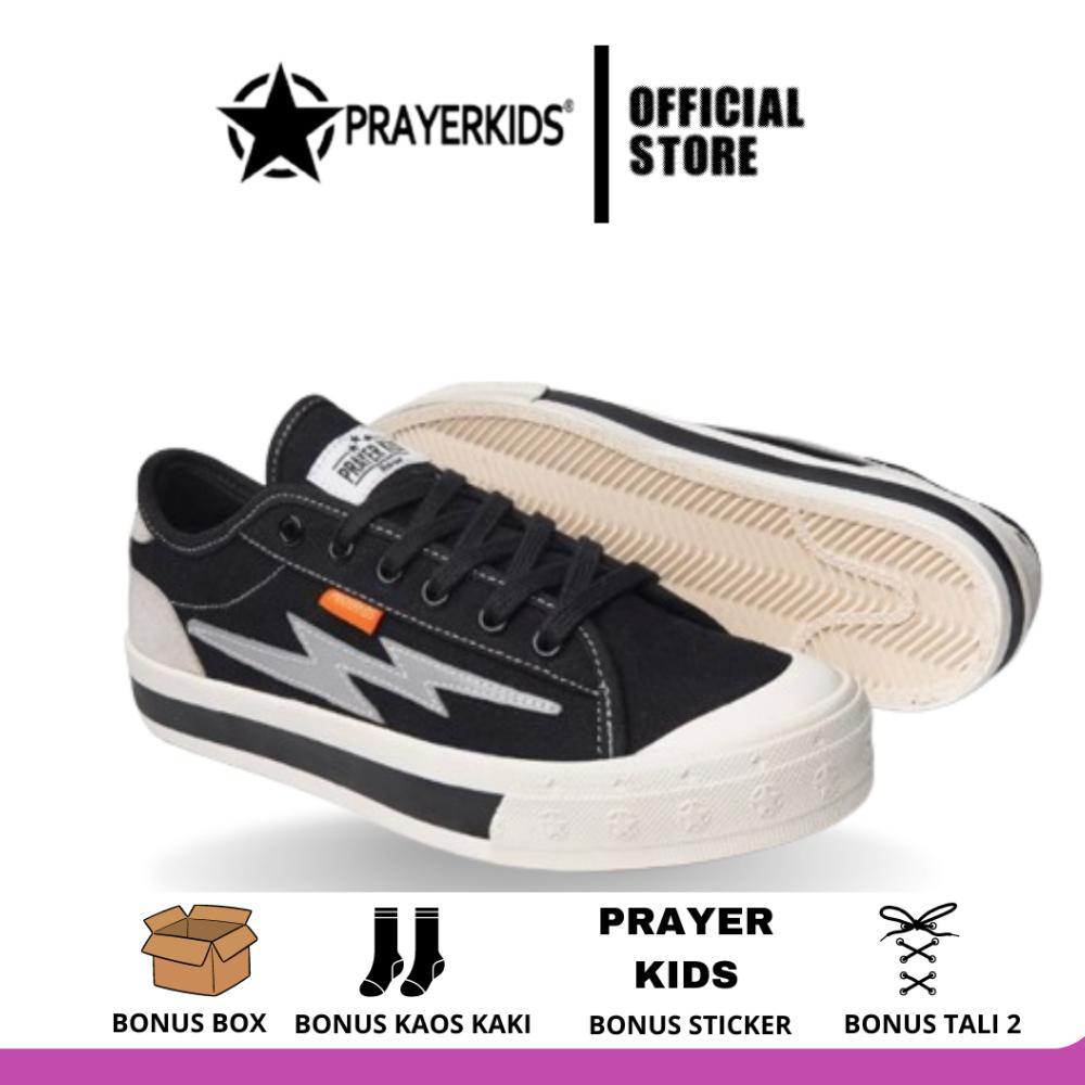 Prayer Kids - Sepatu Unisex Volta Reflective ox Black White Original
