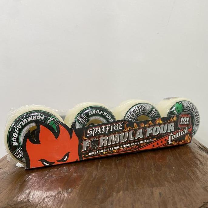 Spitfire Wheels - F4 101 Conical Green Print (TERBAIK) (TERBARU) (TERMURAH)