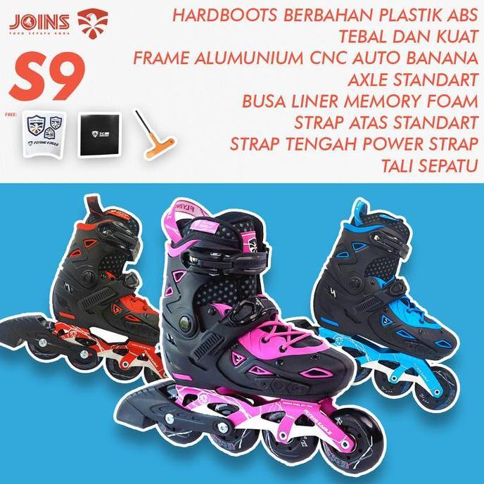 Sepatu Roda Inline Skate Flying Eagle S9 Dynamo Black Blue (TERBAIK) (TERBARU) (TERMURAH)