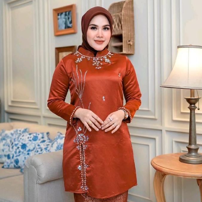 VIRAL TUNIK melayalu payet bunga   BUTIK-KEBAYA MODERN (( FREE HIJAB ))kebaya  songket WANITA COCOK 