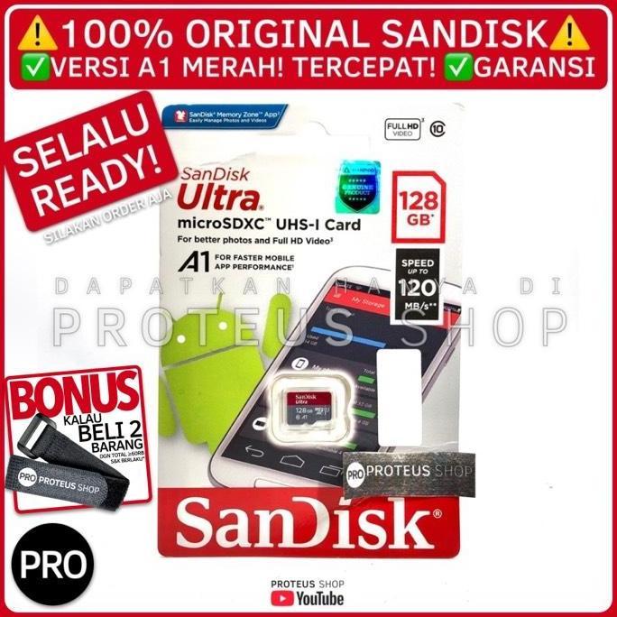 MICRO SD CARD 128GB A1 100% ORIGINAL SANDISK SDXC MEMORI 128 GB