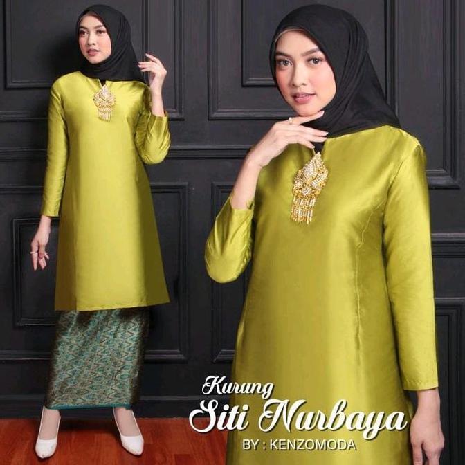 Tunik Kurung Siti Nurhaliza - Tunik Taffeta Polos - Kebaya Taffeta -Tunik Melayu - Tunik Kurung Polo
