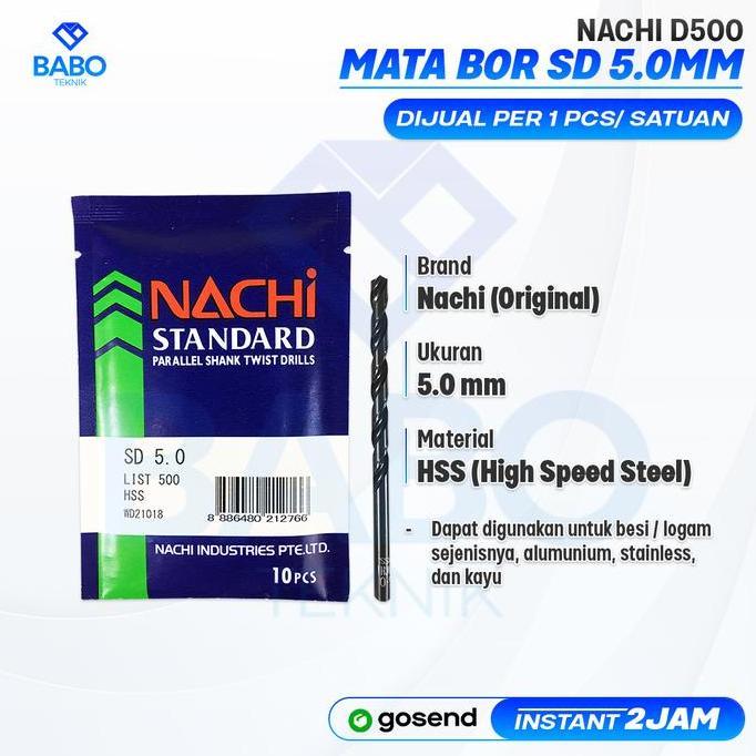 Nachi Mata Bor Besi HSS 5MM