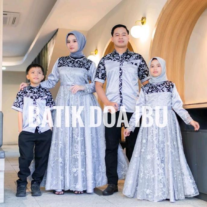 set couple keluarga couple gamis brokat mutiara
