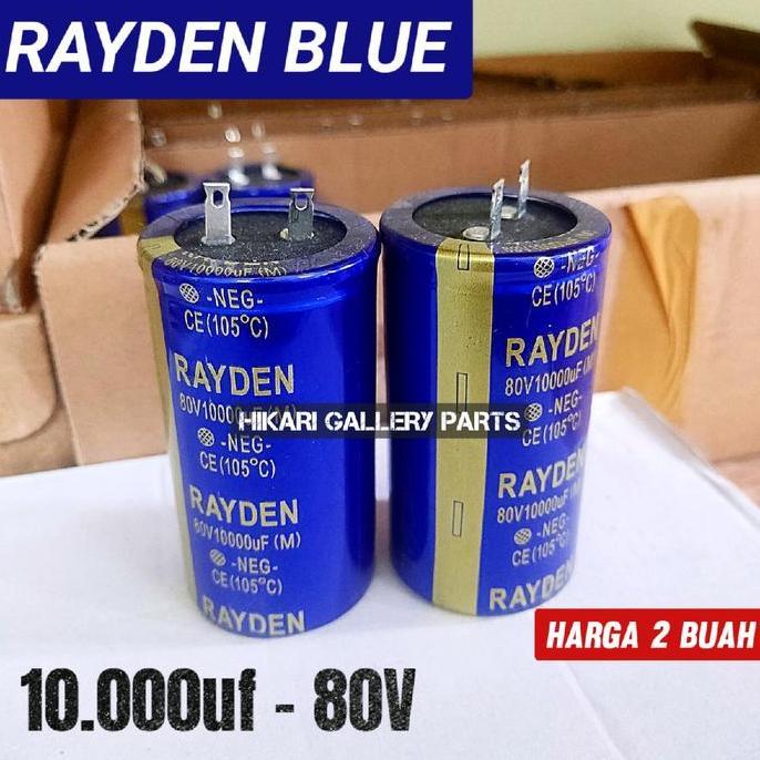 [2 PCS] ELCO 80v 10000uf RAYDEN kapasitor Elko 10000uf 80volt 2 buah Elco Capacitor 80v 10000uf / Ka