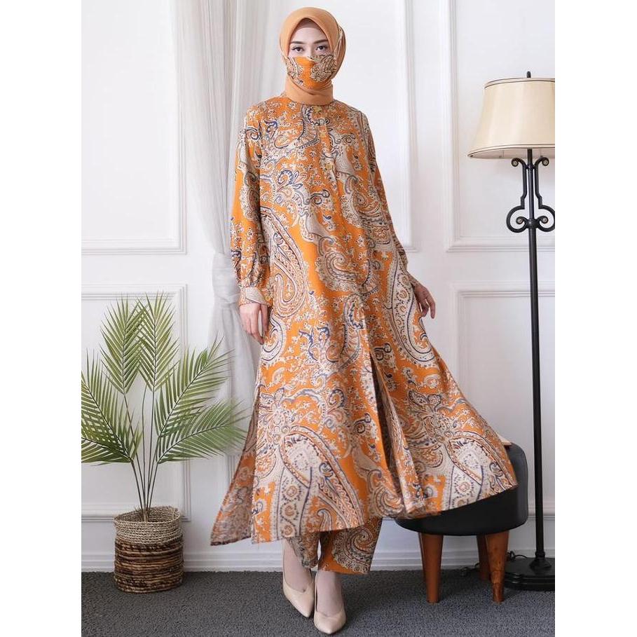 Tunik ONE SET SET CELANA+LONG TUNIK ARAB MONGOL - oneset mongol - setelan mongol - setelan - setelan