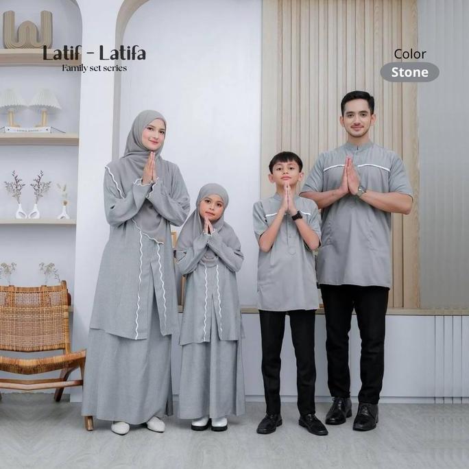 Riskirich Sarimbit Latif Latifa  Stone Baju Couple Keluarga Terbaru