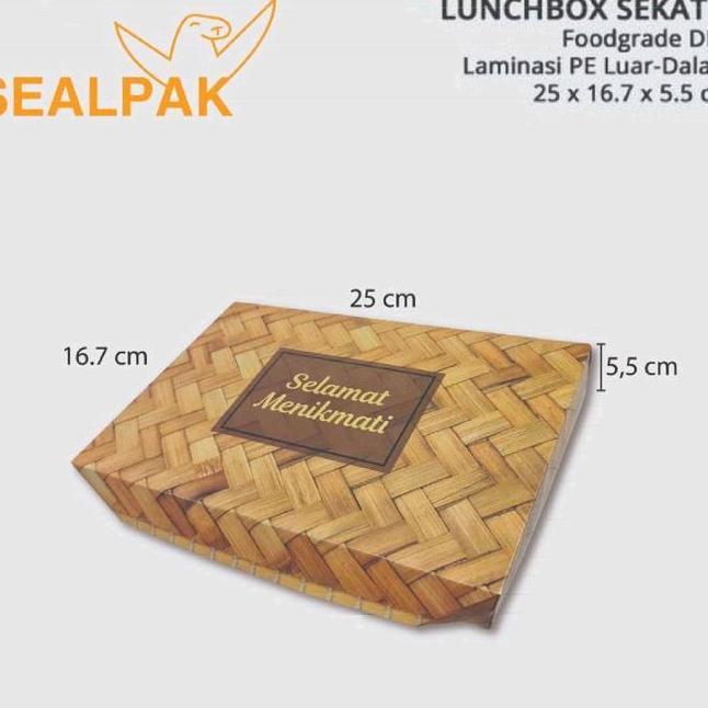 R Lunchbox Sekat 5 Kotak Nasi Kotak Bento Dus Nasi Motif