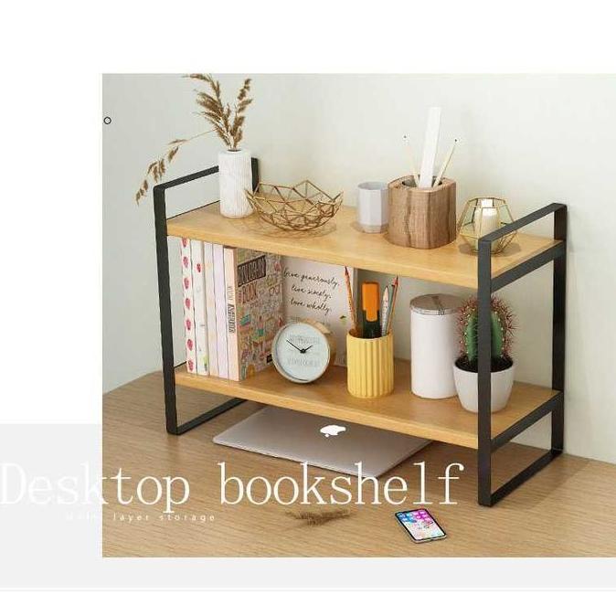 Rak Meja Buku Printer Minimalis DIY Table Organizer Tingkat ZS