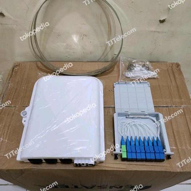 DS216 - odp 8 core lengkap box splitter 1:8 / full set SC Upc