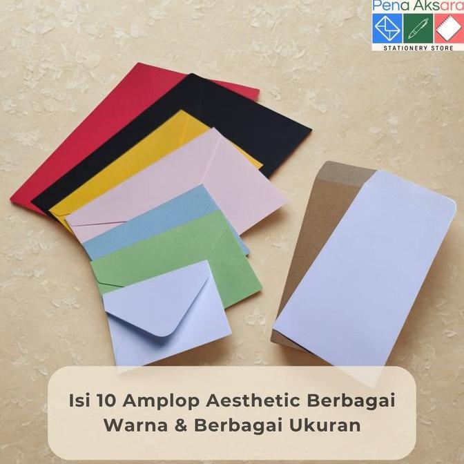 ISI 10 AMPLOP AESTHETIC WARNA / AMPLOP ANGPAU WARNA / AMPLOP KONDANGAN / AMPLOP UANG
