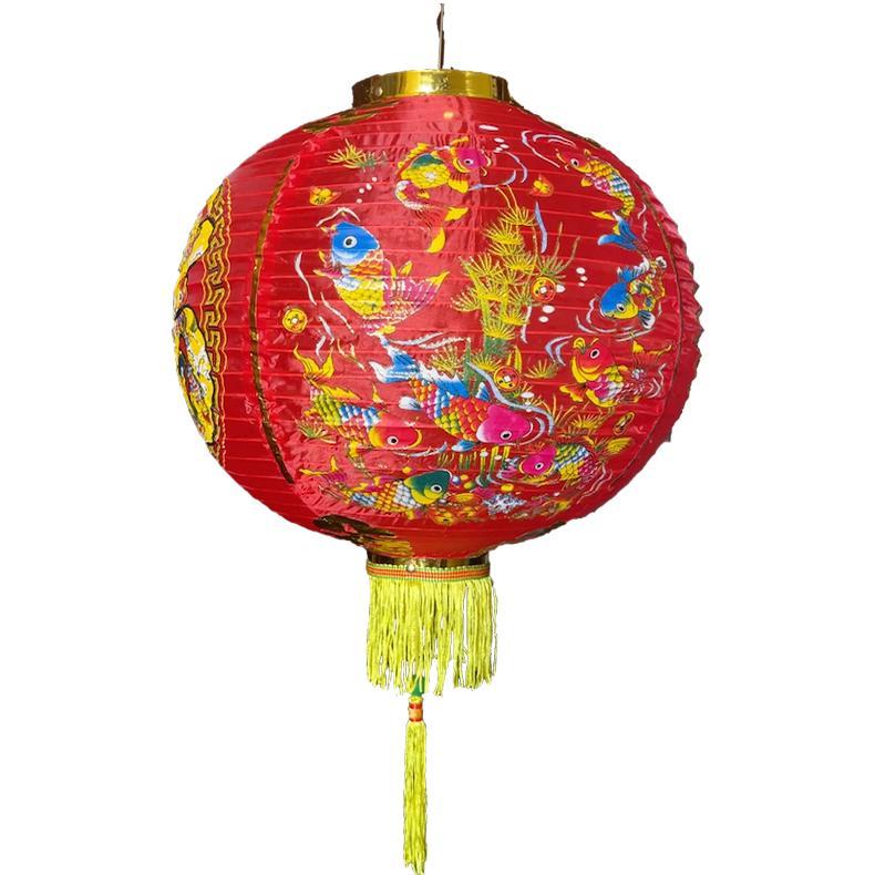 2PCS Lampion Kain Diamond Lampion Berlian Bludru Fuk Imlek Lampion Gantung Imlek Lampion Kain Sutra