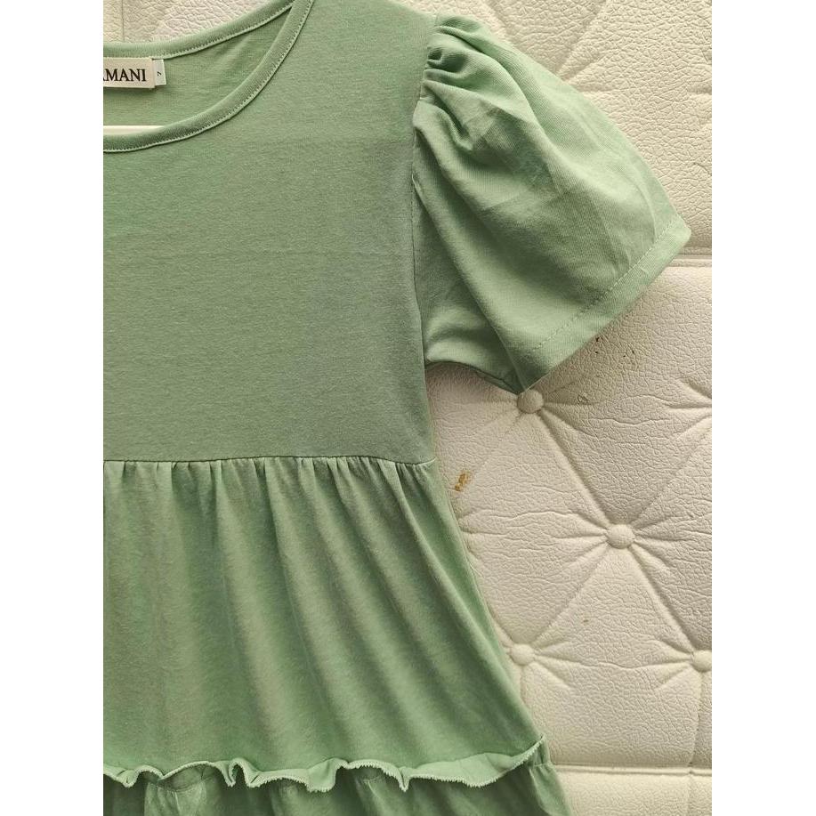 Premium Rugers By Kayamani - Dress Anak Perempuan - Sage Mint Dress