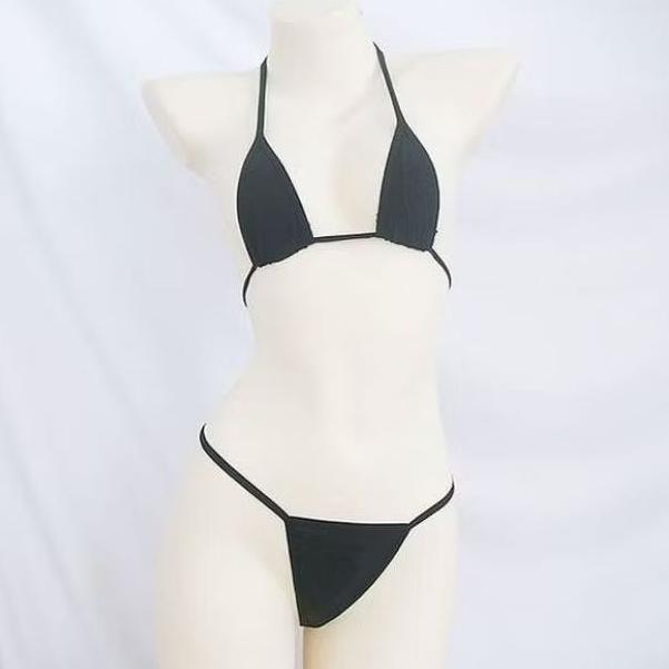 TERMURAH ONE SET model BIKINI MINI tali sexy lingerie hot baju dinas pakaian dalam dalaman wanita g 