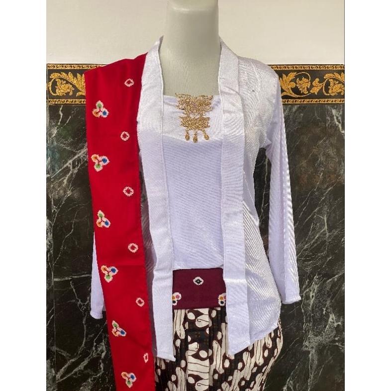 TERBARU [ 1set ] kebaya beludru kutubaru dewasa (kebaya+bawahan+selendang)