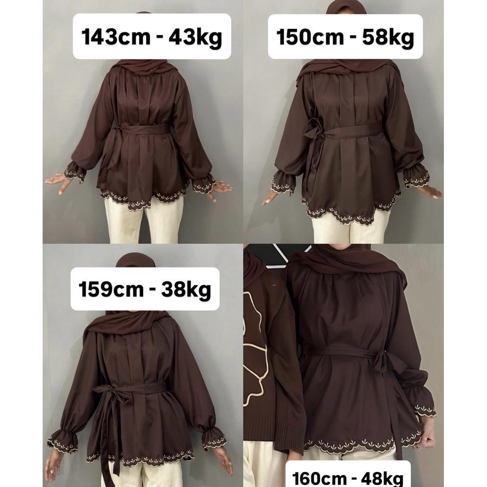 pengiriman cepat Syahira Blouse Bordir - Atasan Wanita - Atasan wanita bordir - Blus wanita bordir