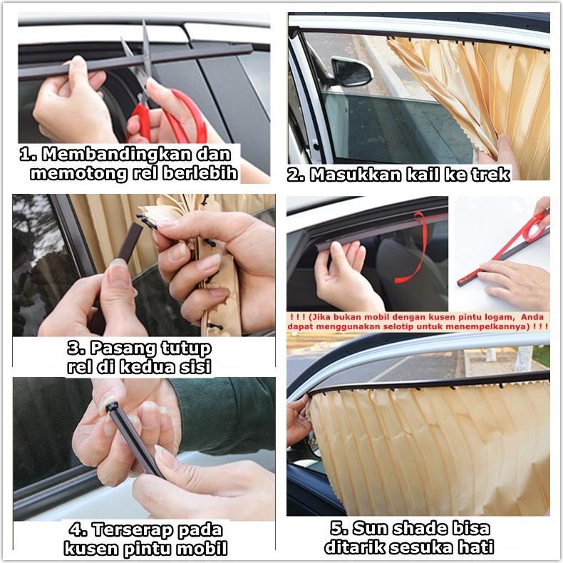 BEST SALE Sunshade Tirai Mobil Premium 4Sisi Jendela Sinar Matahari Tirai Jendela Mobil Sunshield/Mo