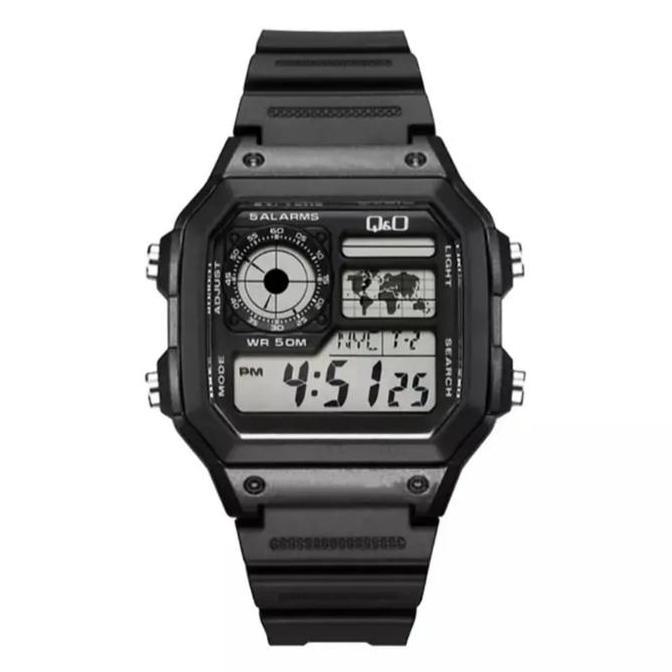 DV205 - Jam Tangan Pria Sport QnQ Water Proof Digital Watches Rubber Rubber