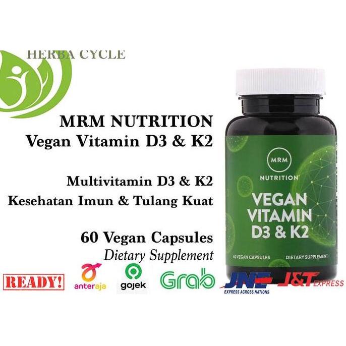 MRM Vegan Vitamin D3 K2 (60 VegCaps) Vit D3 K2 Vegan ORI USA