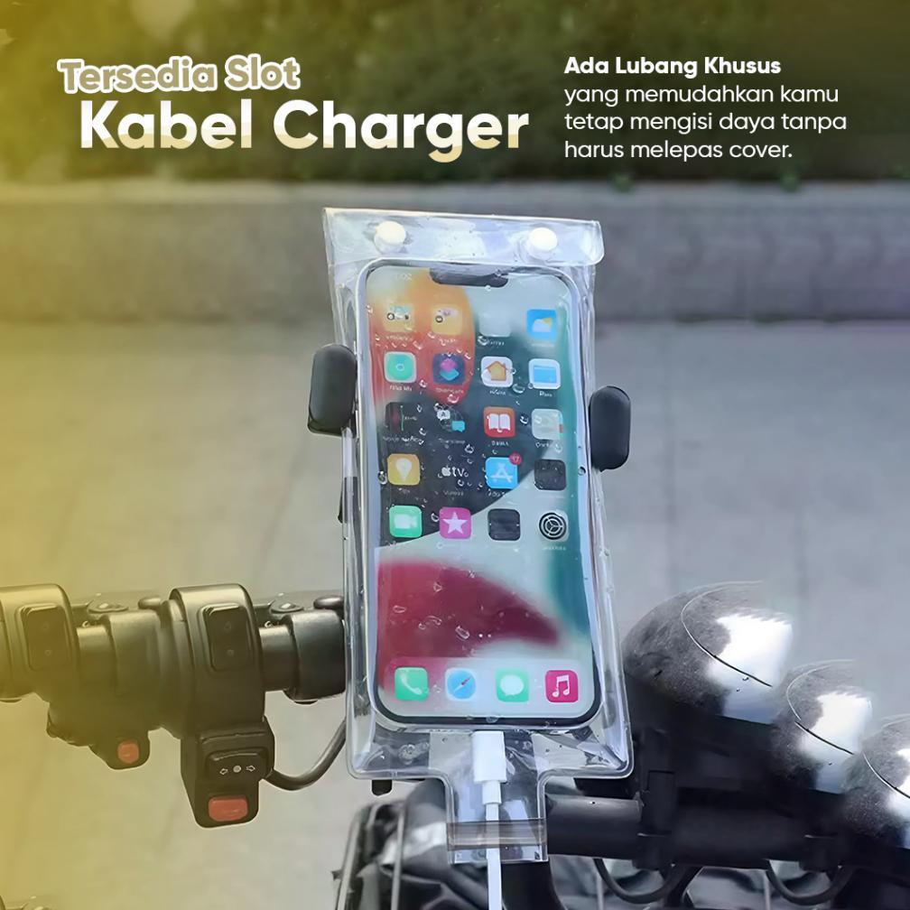 Terbaru Cover Hp Anti Air Gantung | Holder Hp Motor Tas Waterproof Handphone | Holder Tas Gantung Un